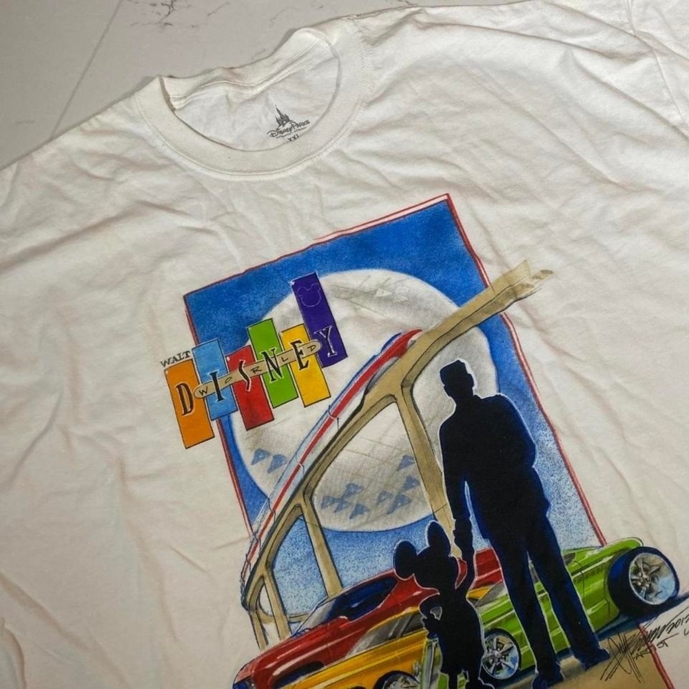 Disney Parks Car‎ Masters Weekend Pixar Cars Mickey Graphic T-Shirt XXL White